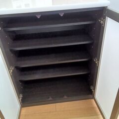 ★リユースのサカイつくば店★TK7349 NITORI レンジボード ダークブラウン H101×D50×W121 クリーニング済みの画像