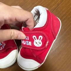 MIKI HOUSE 赤　ファーストシューズ　13㌢の画像