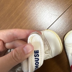 ミキハウス ホワイト ファーストシューズ 12.5センチの画像
