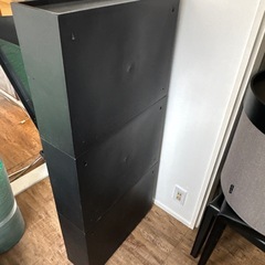 値下げ☆IKEA シューズボックス☆ブラック3セットの画像