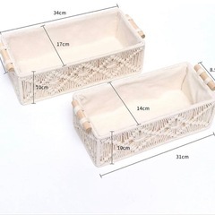 新品未使用品　お洒落収納バスケット  2個セットの画像