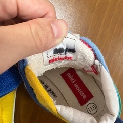美品★ミキハウス　11.5センチ　ファーストシューズ　マルチカラーの画像