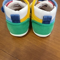 美品★ミキハウス　11.5センチ　ファーストシューズ　マルチカラーの画像
