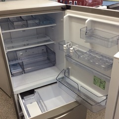 【自動製氷】3ドア冷凍冷蔵庫 AQUA ｱｸｱ AQR-KS27J(N) 272L 2020年製:シャンパンの画像