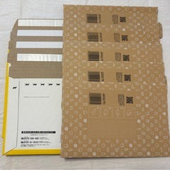 宅急便コンパクト　薄型　4枚　メルカリ　ゆうパケット用箱　5枚の画像