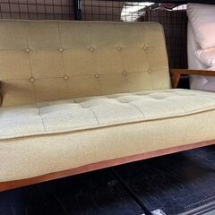 【リサイクルストアスターズ城西店】 【中古品】二人掛けソファ　薄緑の画像