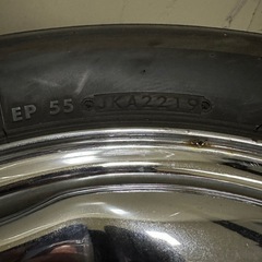 ハイエース トヨタ純正メッキホイール 夏タイヤ2019年製エコピア付の画像