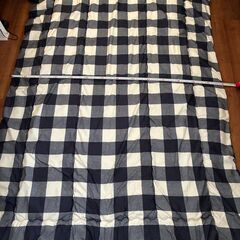 シングル　布団セット　紺　チェックの画像