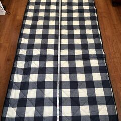 シングル　布団セット　紺　チェックの画像