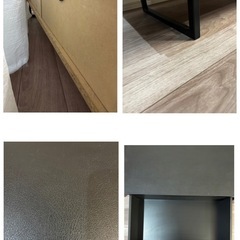 お洒落！　ブラック×グレー木目　テレビボード　180センチ　の画像