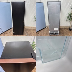 I352 🌈 ジモティー限定価格！ 人気のブラック♪ アイリスオーヤマ 冷蔵庫 (162L) ⭐ 動作確認済 ⭐ クリーニング済の画像
