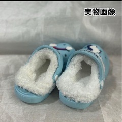 新品未使用　訳あり　キッズ　子供　靴　冬サンダル　スリッパ　裏ボアの画像