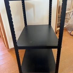 ブラック　スチールラックの画像