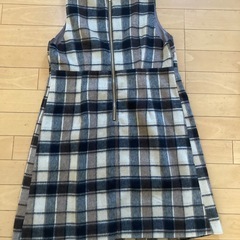 マタニティ／チェック柄ワンピース Mサイズの画像
