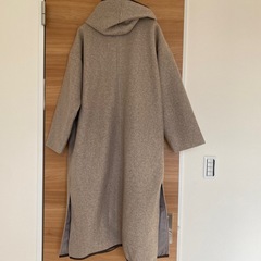 ロングダッフルコート 杢ブラウン　フリーサイズの画像