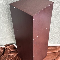 コーナーラック 3段　ダークブラウン　幅31×奥行31×高さ86cmの画像