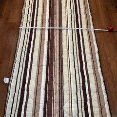 シングル　布団セット　茶色　ストライプの画像