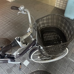 【定価約6万】大人用自転車　24インチ　ブリヂストン　アルミーユ　ブラウン　3段ギア、オートライト、鍵付き　ママチャリの画像