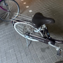 【定価約6万】大人用自転車　24インチ　ブリヂストン　アルミーユ　ブラウン　3段ギア、オートライト、鍵付き　ママチャリの画像