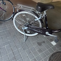 【定価約6万】大人用自転車　24インチ　ブリヂストン　アルミーユ　ブラウン　3段ギア、オートライト、鍵付き　ママチャリの画像