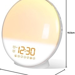 目覚まし ホワイトノイズライトセラピーランプ、サーキュラームードサッドセラピーランプ、睡眠障害を緩和する催眠音楽、スマートランプの画像