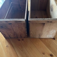 りんご箱　2つセット　リメイク　DIY 木箱　木製　頑丈　収納の画像
