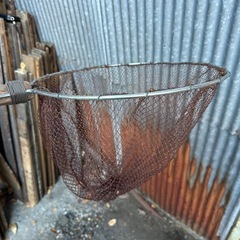 古めの木製たも　民具　釣り用品の画像