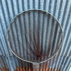 古めの木製たも　民具　釣り用品の画像