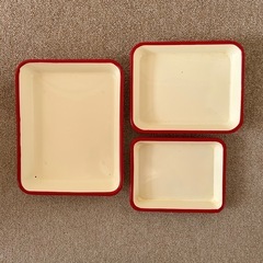 【商談中】【無料】琺瑯バット3つセットの画像