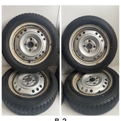 [極上] DUNLOP WINTER MAXX WM02 ダンロップ ウィンターマックス ゼロツー 155/65R14 21年製 ホイール付き4本セット 中古相場28,000円 クレジット決済可の画像