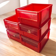 パーツボックス　大5個セット　スタッキングボックスの画像