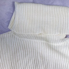 【新品】rps リブタートルネック　アイボリーの画像