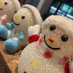 雪だるま　装飾　イルミネーションの画像