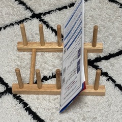 ディッシュスタンド　レターラック　木製　の画像