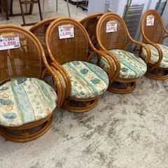 ID:256309　高座椅子（籐・回転）の画像