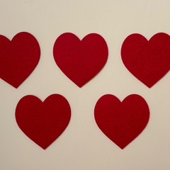 ベビーフォト　　フェルトハート5枚セットの画像