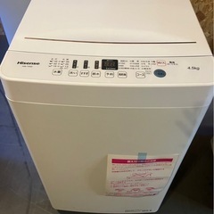 【中古】店長オススメ　洗濯機4.5kg  ハイセンス　2021年...