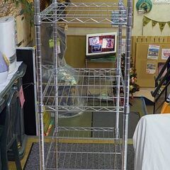 Ⓐ スチールラック スリム 5段 幅65×奥40×高178.5㎝ 収納棚 シェルフ メタルラック アルミラック　西岡店の画像