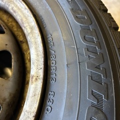ダンロップ DSX-2 165/80R13  バリ溝  スタッドレス 鉄チンホイールの画像