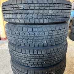ダンロップ DSX-2 165/80R13  バリ溝  スタッドレス 鉄チンホイールの画像
