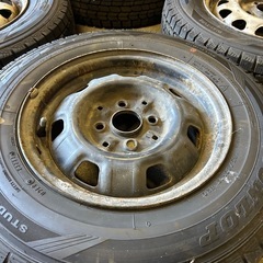 ダンロップ DSX-2 165/80R13  バリ溝  スタッドレス 鉄チンホイールの画像