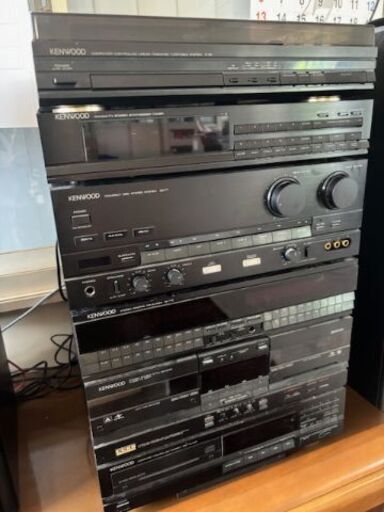 【ジャンク品】Kenwood システムコンポセット☆P-5E/T-7E/DG77/GE-77E/X-7E/DP-5E/S-V77E/SW-77E