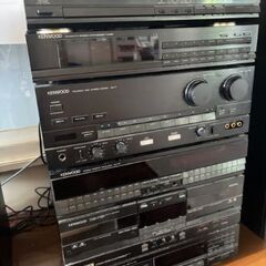 【ジャンク品】Kenwood システムコンポセット☆P-5E/T-7E/DG77/GE-77E/X-7E/DP-5E/S-V77E/SW-77Eの画像