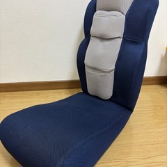 座椅子　背筋　猫背　改善　ネイビー　椅子　の画像