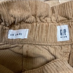 GAP コーデュロイパンツ　ハイウエスト　XS 100ー110 ブラウン　の画像