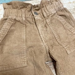 GAP コーデュロイパンツ　ハイウエスト　XS 100ー110 ブラウン　の画像