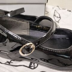 19センチ フォーマルシューズ 黒 子供靴の画像