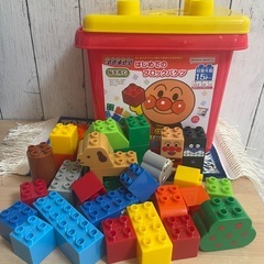 開封済み未使用パンパースパンツMサイズ(36枚)&アンパンマンはじめてのブロックバケツの画像