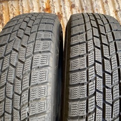 香川県　アクア　プリウス　ヴィッツ等に　ホイール付き冬タイヤ　スタッドレスタイヤ　４本セット　バランス取ってるのでそのまま使えます　165/70R14 6分山　配送可　の画像