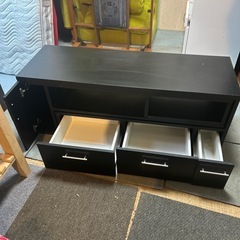 伸縮TVボード ブラックの画像